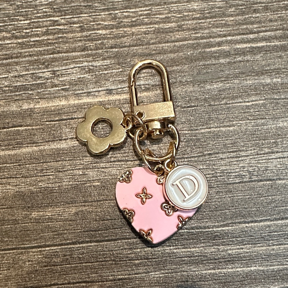 Pink D Keychain - Picture 1 of 1